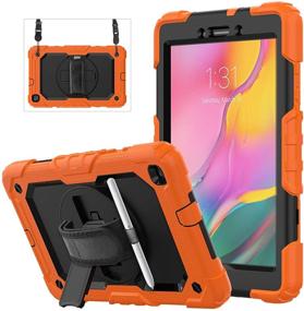 img 4 attached to Premium Galaxy Tab A 8.0 2019 Case with Screen Protector, 📱 Pencil Holder, Stand, and Shoulder Strap - Herize SM-T290/T295 Protective Tablet Case