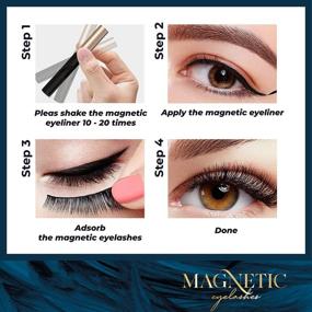 img 3 attached to 💕 10 Pairs Reusable Magnetic Eyelashes with Waterproof Magnetic Eyeliner Kit and Tweezers - BELOEN Magnetic Lashes