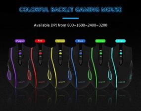 img 2 attached to 🎮 CHONCHOW Gaming Keyboard and Mouse Combo: Rainbow LED Backlit USB Wired Key Board with Mice for PS4, Xbox One, PC - Ideal for Computer Gamers