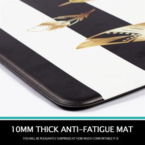 img 2 attached to 🔆 Capslpad Anti-Fatigue Kitchen Mats Set - 2 Piece Cushioned Comfort Standing Mat Bundle for Kitchen, Home, Office, Laundry - Non Slip Foam Rugs - Size: 17"x47"+17"x28