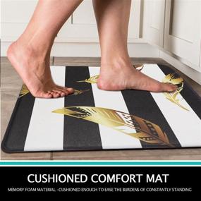 img 1 attached to 🔆 Capslpad Anti-Fatigue Kitchen Mats Set - 2 Piece Cushioned Comfort Standing Mat Bundle for Kitchen, Home, Office, Laundry - Non Slip Foam Rugs - Size: 17"x47"+17"x28