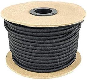 img 3 attached to 🔌 Versatile Black Shock Cord: 3/16-5/16 Inch Sizes, 50-100ft Spools. Weather & Abrasion Resistant, Perfect for Tie Downs, Crafts, DIY Projects. Made in The USA