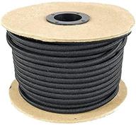 🔌 versatile black shock cord: 3/16-5/16 inch sizes, 50-100ft spools. weather & abrasion resistant, perfect for tie downs, crafts, diy projects. made in the usa logo