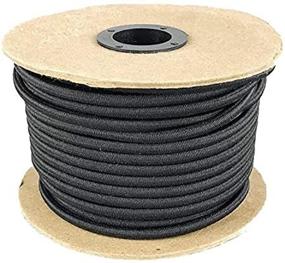 img 4 attached to 🔌 Versatile Black Shock Cord: 3/16-5/16 Inch Sizes, 50-100ft Spools. Weather & Abrasion Resistant, Perfect for Tie Downs, Crafts, DIY Projects. Made in The USA