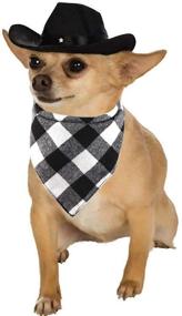 img 4 attached to 🤠 YESSART Cowboy Hat and Bandana Set for Cats and Dogs – Get Your Pets Decked Out in Western Style!