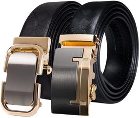 img 3 attached to Stay Festive with Christmas Automatic Ratchet Holiday Fashion Men's Belts