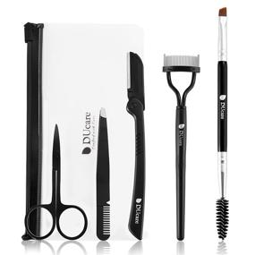 img 4 attached to 💇 DUcare 5-in-1 Eyebrow Kit: Razor, Scissors, Tweezers & More for Effortless Makeup Grooming