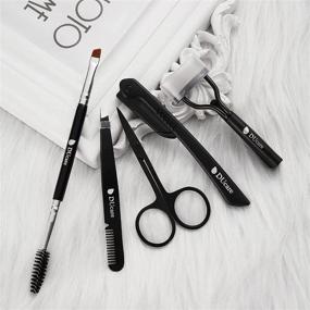 img 2 attached to 💇 DUcare 5-in-1 Eyebrow Kit: Razor, Scissors, Tweezers & More for Effortless Makeup Grooming
