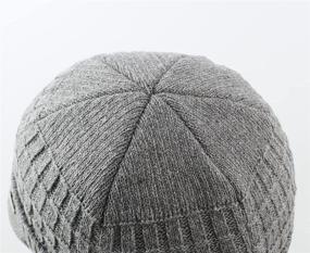 img 3 attached to 🧢 Warm Winter Knit Beanie with Visor and Fleece Lining for Men and Women by LLmoway