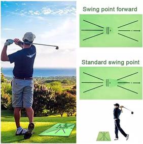 img 2 attached to 🏌️ Enhance Your Golf Skills with the Portable Golf Training Mat, Perfect for Indoor or Outdoor Practice and Swing Detection - No Taste, Velvet Surface, and Comes with a Bag! (12" x 24")