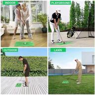 🏌️ enhance your golf skills with the portable golf training mat, perfect for indoor or outdoor practice and swing detection - no taste, velvet surface, and comes with a bag! (12" x 24") логотип