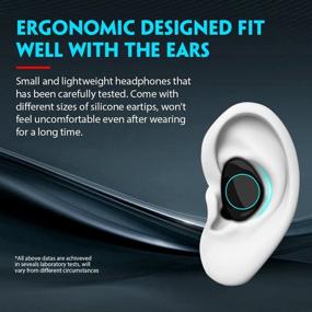 img 3 attached to 🎧 ASMOTIM True Wireless Bluetooth 5.0 Earbuds: Advanced Touch Control, Auto Pairing, Waterproof, Mic - High-Quality Wire-free Headphones