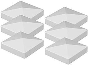 img 2 attached to 🔲 Kiavetta PVC Flat Pyramid External Post Cap 5x5 - Pack of 6 Caps for Enhanced SEO