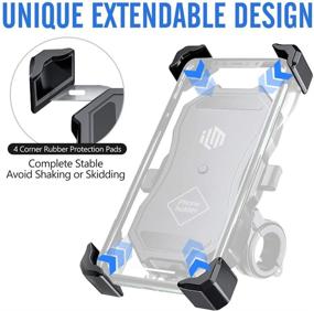 img 1 attached to ILM Motorcycle Bike Phone Mount Holder 360° Rotation Adjustable Clamps for iPhone Samsung Galaxy HUAWEI HTC (Classic Phone Holder)