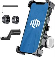 ilm motorcycle bike phone mount holder 360° rotation adjustable clamps for iphone samsung galaxy huawei htc (classic phone holder) logo