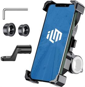 img 4 attached to ILM Motorcycle Bike Phone Mount Holder 360° Rotation Adjustable Clamps for iPhone Samsung Galaxy HUAWEI HTC (Classic Phone Holder)