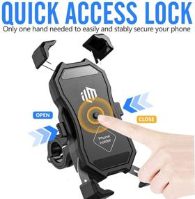 img 3 attached to ILM Motorcycle Bike Phone Mount Holder 360° Rotation Adjustable Clamps for iPhone Samsung Galaxy HUAWEI HTC (Classic Phone Holder)