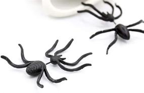 img 2 attached to 🕷️ Spooky Spider-themed Halloween Ear Studs: 2 PCS Horror Spider Dangle Earrings in Frightening Big Black Spider Shape