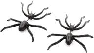 🕷️ spooky spider-themed halloween ear studs: 2 pcs horror spider dangle earrings in frightening big black spider shape logo