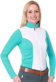 img 3 attached to 👚 Nozone Sun Protective Equestrian Shirt: Women's Full Zip Long Sleeve Calabria – Ultimate Protection for Horse Riding in Style