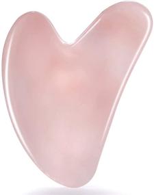 img 2 attached to Инструмент для Gua Sha: Uramoto 100% натуральный нефритовый камень для спа-акупунктурной терапии, лечения точечных триггеров - косметический массажный инструмент (розовый)