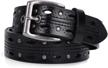 hollow leather grommet studded jasgood women's accessories for belts logo