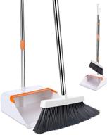 🧹 aone broom and dustpan set - long handle combo for office and home, upright stand up broom and dustpan for kitchen, outdoor, hardwood floor sweeping - enhance your cleaning experience! logo