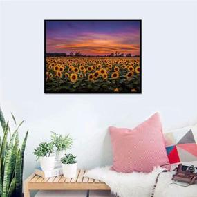 img 2 attached to 🌻 Sunflower Diamond Painting Kit for Adults - Full Drill, DIY Diamond Arts Cross Stitch Craft Canvas for Home Wall Decor (15.7 x 11.8 in)