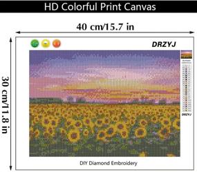 img 1 attached to 🌻 Sunflower Diamond Painting Kit for Adults - Full Drill, DIY Diamond Arts Cross Stitch Craft Canvas for Home Wall Decor (15.7 x 11.8 in)