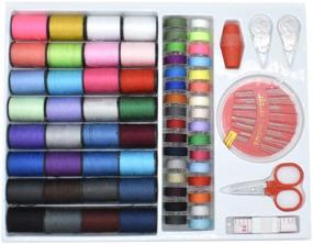 img 3 attached to 🧵 Renashed Sewing Kit: 100 Basic Accessories, 64 Spools of Thread – Perfect for Beginners, Travel, Emergencies, and Whole Family Repairs