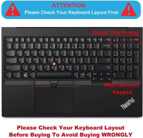 img 3 attached to 💜 GPurple Keyboard Cover for 15.6" Lenovo ThinkPad P15S, P15V, P17, P51S, P52, P52S, P53, P72, P73, T15, T15P, T570, T575, T580, T590 + E15, E580, E590, E595, L580, L590, L15 - Effective Protection