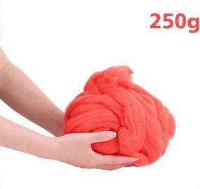 img 3 attached to 🧶 Premium 8.82oz Wool Roving Bulk - High-Quality Super Wool Chunky Yarn for Needle Felting, Hand Spinning, and DIY Crafts