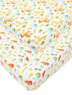 knlpruhk waterproof pack n play/mini portable crib sheet set 2 pack: ultra soft, cute animal design, 100% jersey cotton, for baby girl/boy logo