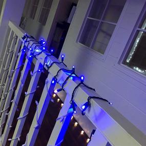 img 1 attached to 🎄 Christmas Wonderland: 50 Mini LED Blue String Lights- UL Certified, 17FT Green Wire, Outdoor Party Decorations