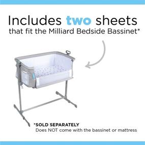 img 1 attached to Bedside Bassinet Milliard Two-Pack Sheets