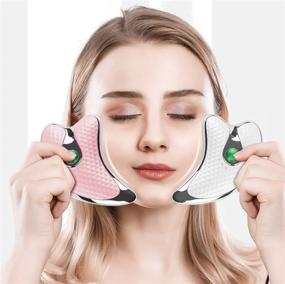 img 3 attached to 🧖 MAGICON Scraping Instrument: Electronic Vibration Thermostatic Facial Gua Sha Kerokan Tool with 45℃ Constant Heat - Electric Face Massager, Eye Massager for Face Lift, Tightening & Beauty Care (White)
