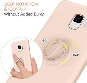 img 3 attached to DOMAVER Galaxy S9 Case 360° Ring Holder Kickstand (Support Car Mount) Slim Silicone Soft Gel Rubber Microfiber Lining Cushion Protective Shockproof Phone Cover For Samsung Galaxy S9