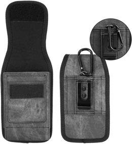 img 1 attached to 📱 Innovative iNNEXT Universal Pouch Holster for iPhone 8 7 Plus - Stylish Denim Vertical Belt Clip Carrying Case for iPhone Xs Max/XR (Fit with Thin Hard Case) - 2 Card Slots, Metal Hook - Ultimate Convenience!