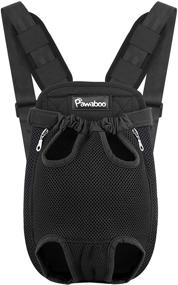 img 4 attached to 🐾 Pawaboo Pet Carrier Backpack - Adjustable Pet Front Cat Dog Carrier Backpack Travel Bag, Legs Out - Ideal for Traveling, Hiking, Camping with Small to Medium Dogs Cats Puppies