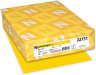 📄 wausau astrobrights cardstock, 65 lb, 8.5 x 11 inches, solar yellow, bulk pack of 250 sheets (22731) logo