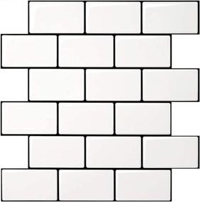 img 4 attached to Art3d Subway Tiles Peel and Stick Backsplash: 10 Tiles with Enhanced Thickness for Effortless Installation