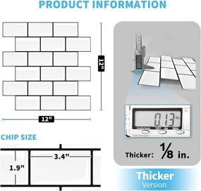 img 2 attached to Art3d Subway Tiles Peel and Stick Backsplash: 10 Tiles with Enhanced Thickness for Effortless Installation