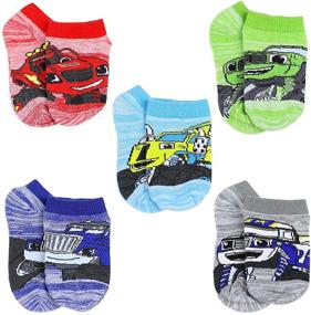 img 4 attached to 🚀 Blaze and the Monster Machines Boys Toddler 5 Pack No Show Socks - Perfect for Little Fans!