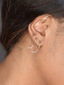 img 3 attached to 💫 Small Twisted Hoop Earrings in 18K Gold Vermeil for Enhanced SEO