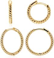 💫 small twisted hoop earrings in 18k gold vermeil for enhanced seo logo