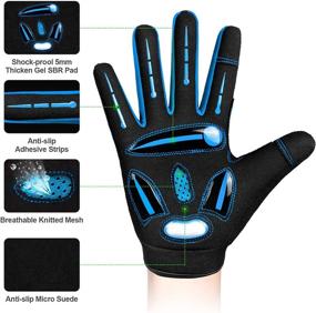 img 2 attached to 🧤 Winter Cycling Gloves: Full Finger Mountain Bike Gloves with 5MM Shock-Absorbing SBR Gel and Ultra Ventilated Design - Ideal for Cycling, Training, Workout, and Sports - Men/Women