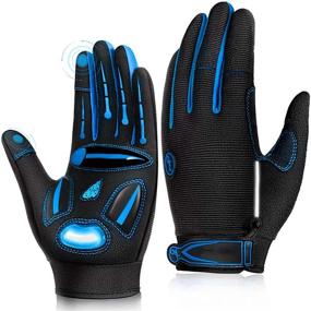 img 4 attached to 🧤 Winter Cycling Gloves: Full Finger Mountain Bike Gloves with 5MM Shock-Absorbing SBR Gel and Ultra Ventilated Design - Ideal for Cycling, Training, Workout, and Sports - Men/Women