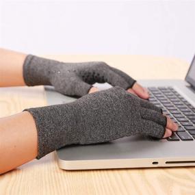 img 1 attached to 🧤 Fingerless Arthritis Compression Gloves for Men and Women