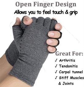 img 2 attached to 🧤 Fingerless Arthritis Compression Gloves for Men and Women