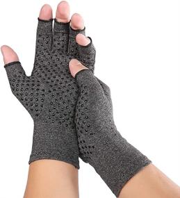 img 4 attached to 🧤 Fingerless Arthritis Compression Gloves for Men and Women